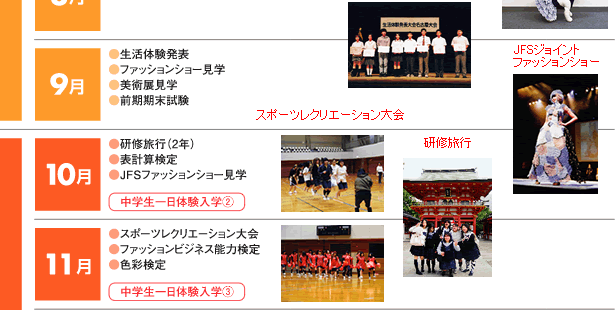 生徒・体験発表会　ジョイントファッションショー　