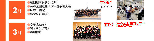 修学旅行　ＡＡＶ全国選抜トリマー選手権大会　卒業式